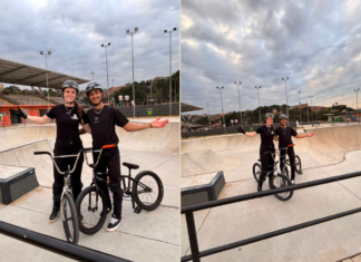 Pentacampeões brasileiros do BMX Freestyle visitam pista do Parque da Juventude de Barueri