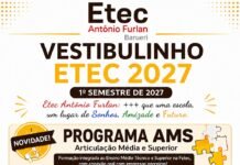 Vestibulinho da Etec Antônio Furlan já tem prazo aberto para redução da taxa